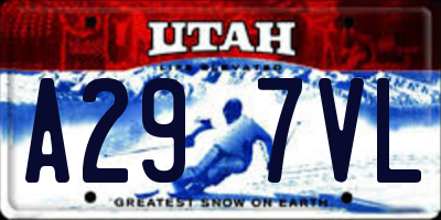 UT license plate A297VL