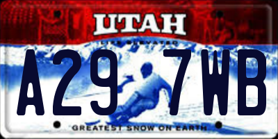 UT license plate A297WB