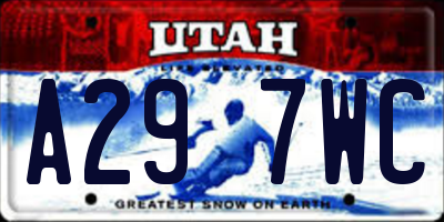 UT license plate A297WC