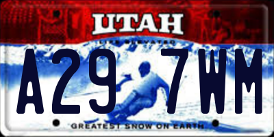 UT license plate A297WM