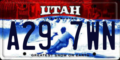 UT license plate A297WN