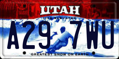 UT license plate A297WU