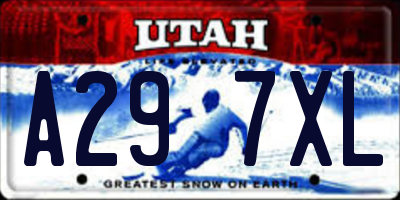 UT license plate A297XL