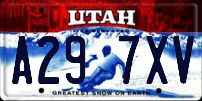 UT license plate A297XV