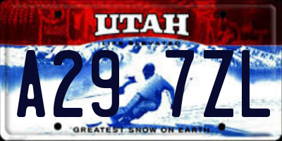 UT license plate A297ZL