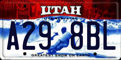 UT license plate A298BL