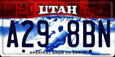 UT license plate A298BN