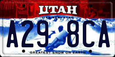UT license plate A298CA