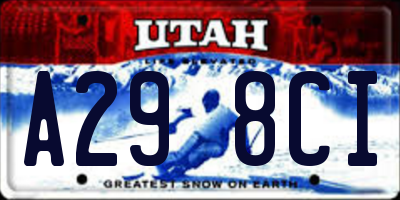 UT license plate A298CI