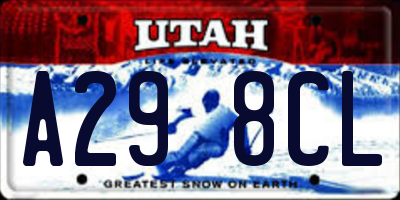 UT license plate A298CL