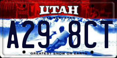 UT license plate A298CT