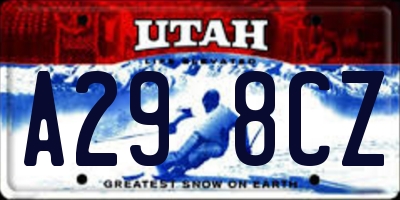 UT license plate A298CZ