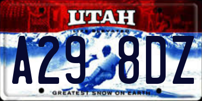 UT license plate A298DZ