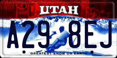 UT license plate A298EJ