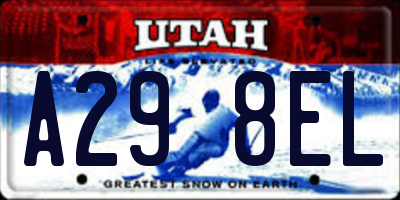 UT license plate A298EL