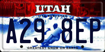 UT license plate A298EP