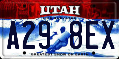 UT license plate A298EX