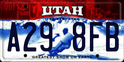 UT license plate A298FB