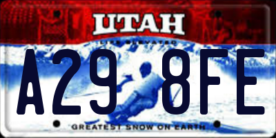 UT license plate A298FE