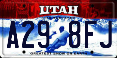 UT license plate A298FJ