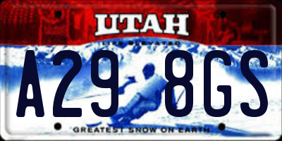 UT license plate A298GS