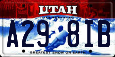 UT license plate A298IB