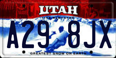 UT license plate A298JX