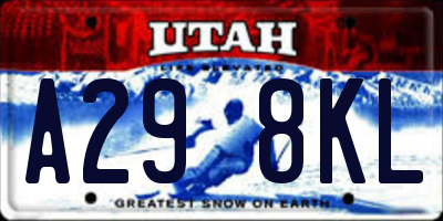 UT license plate A298KL