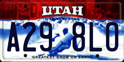 UT license plate A298LO