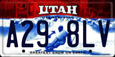 UT license plate A298LV