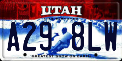UT license plate A298LW
