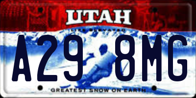 UT license plate A298MG