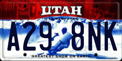 UT license plate A298NK