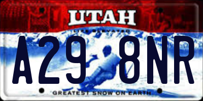 UT license plate A298NR