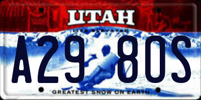 UT license plate A298OS