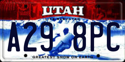 UT license plate A298PC