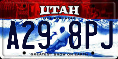 UT license plate A298PJ