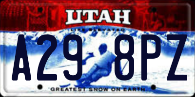 UT license plate A298PZ
