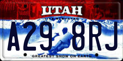 UT license plate A298RJ