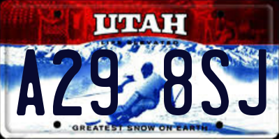 UT license plate A298SJ