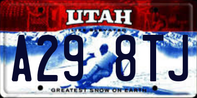 UT license plate A298TJ