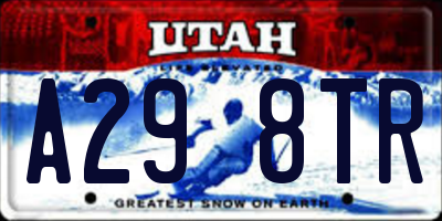 UT license plate A298TR