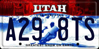 UT license plate A298TS