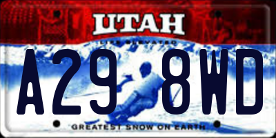 UT license plate A298WD