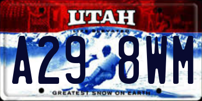 UT license plate A298WM