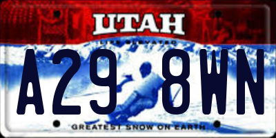 UT license plate A298WN