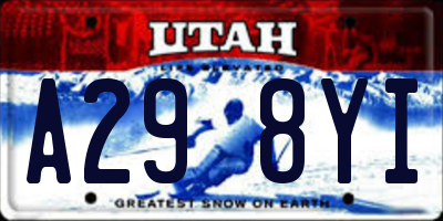 UT license plate A298YI