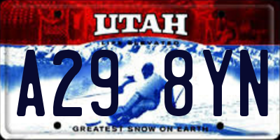 UT license plate A298YN