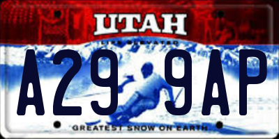 UT license plate A299AP