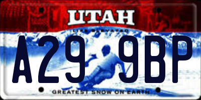UT license plate A299BP